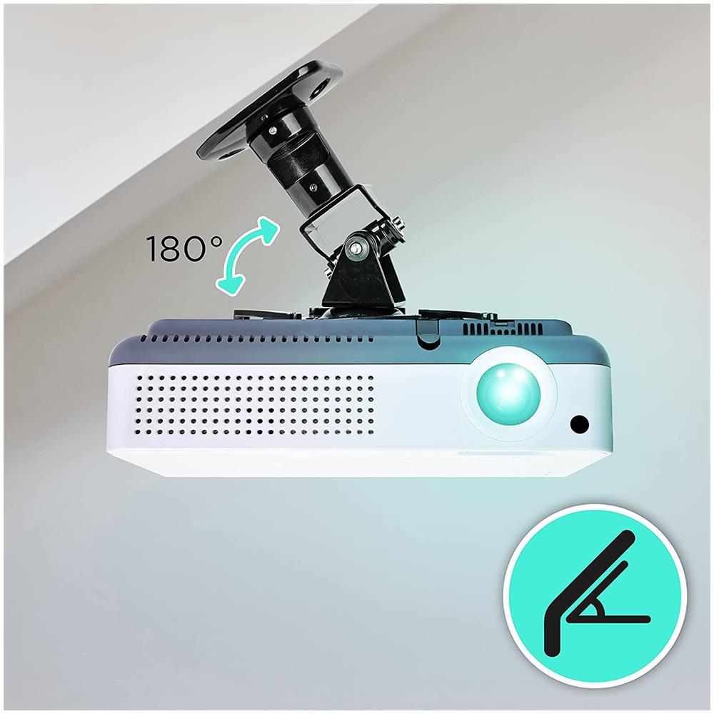 Pb01xb Supporto Universale Per Proiettore 10kg Distanza Dal Soffitto 218mm Montaggio Parete / Muro / Soffitto Staffa Videoproiettore Per Casa Ufficio Sale Riunioni - Foto 2