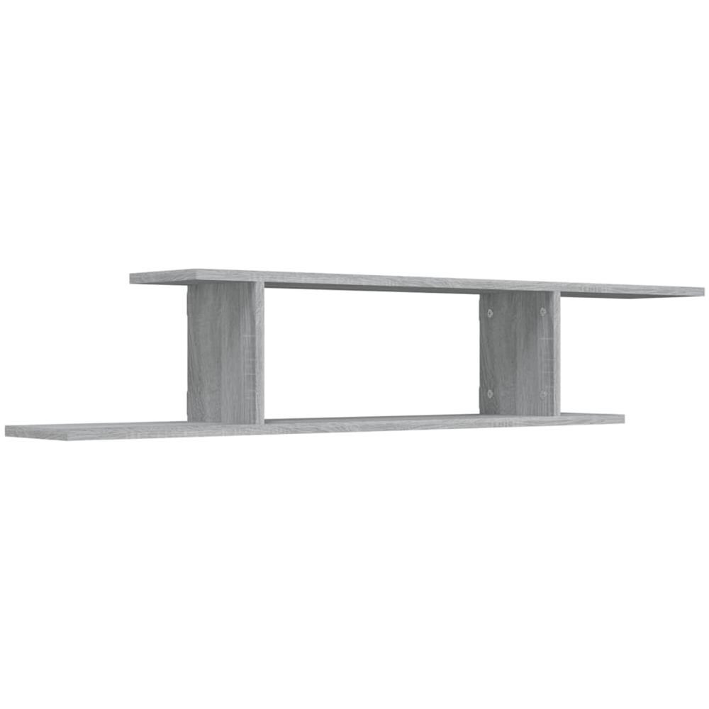 Scaffale Tv Parete Grigio Sonoma 125x18x23 Cm Legno Multistrato - Foto 2