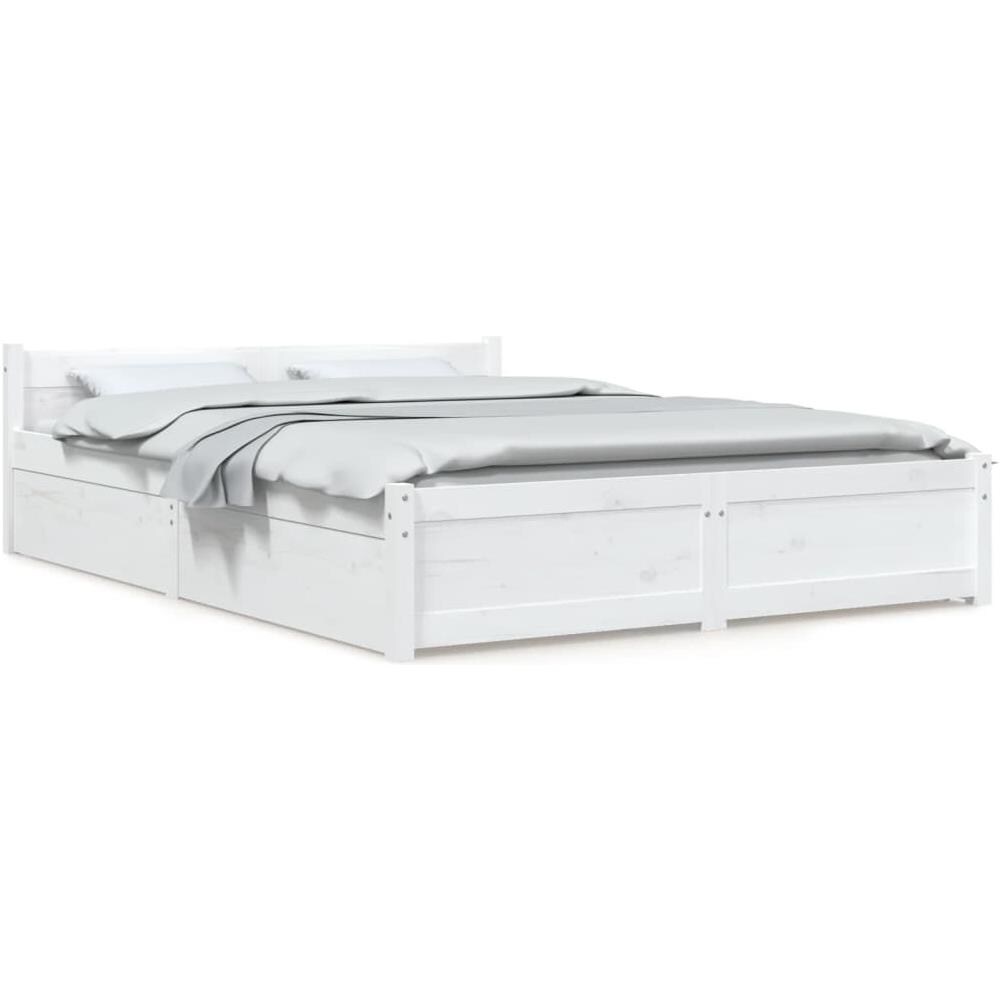 Giroletto Con Cassetti Bianco 140x190 Cm - Foto 2