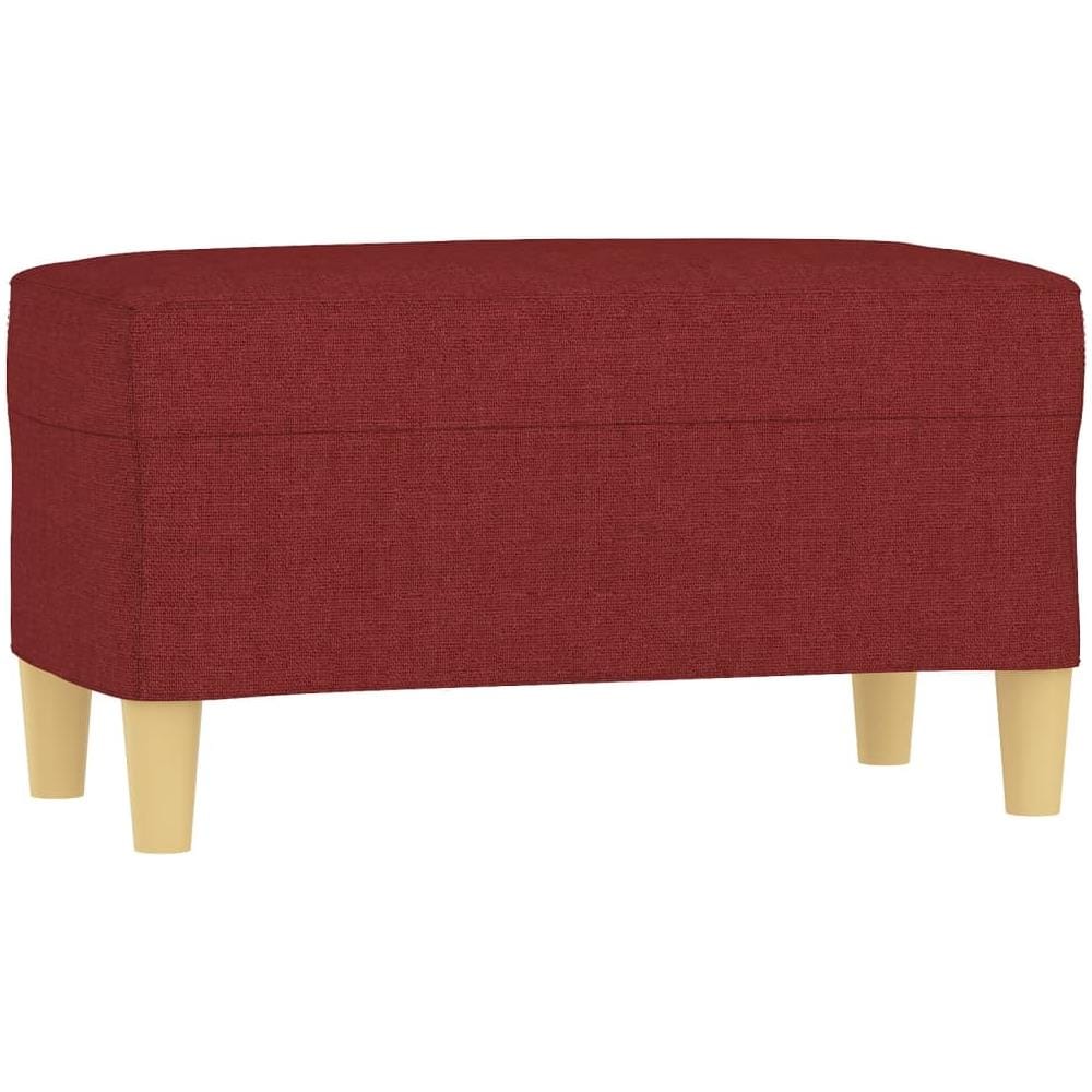 Panca Rosso Vino 70x35x41 Cm In Tessuto - Foto 2