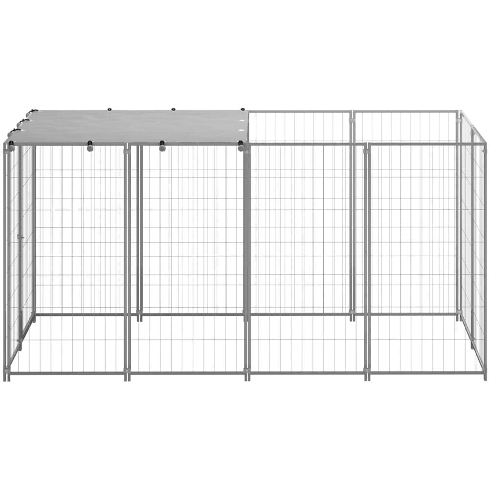 Gabbia Per Cani Argento 2,42 M In Acciaio - Foto 2