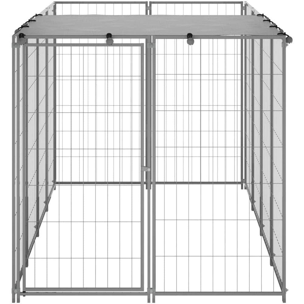 Gabbia Per Cani Argento 2,42 M In Acciaio - Foto 3