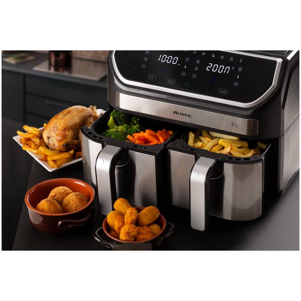 Friggitrice ad Aria 4625/00 Capacità 9 Litri 2100 Watt Colore Nero / Grigio - Foto 5