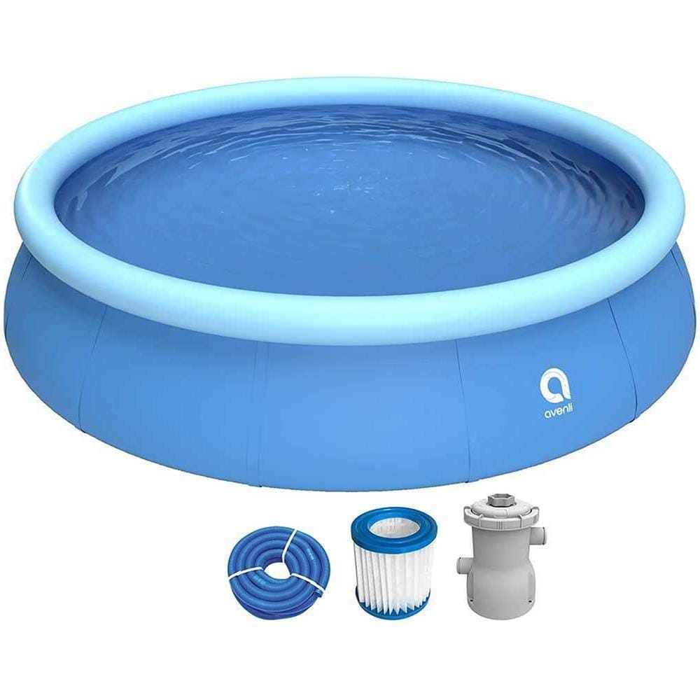 Piscina Rotonda Prompt Set, Blu, 420x84cm - Foto 1