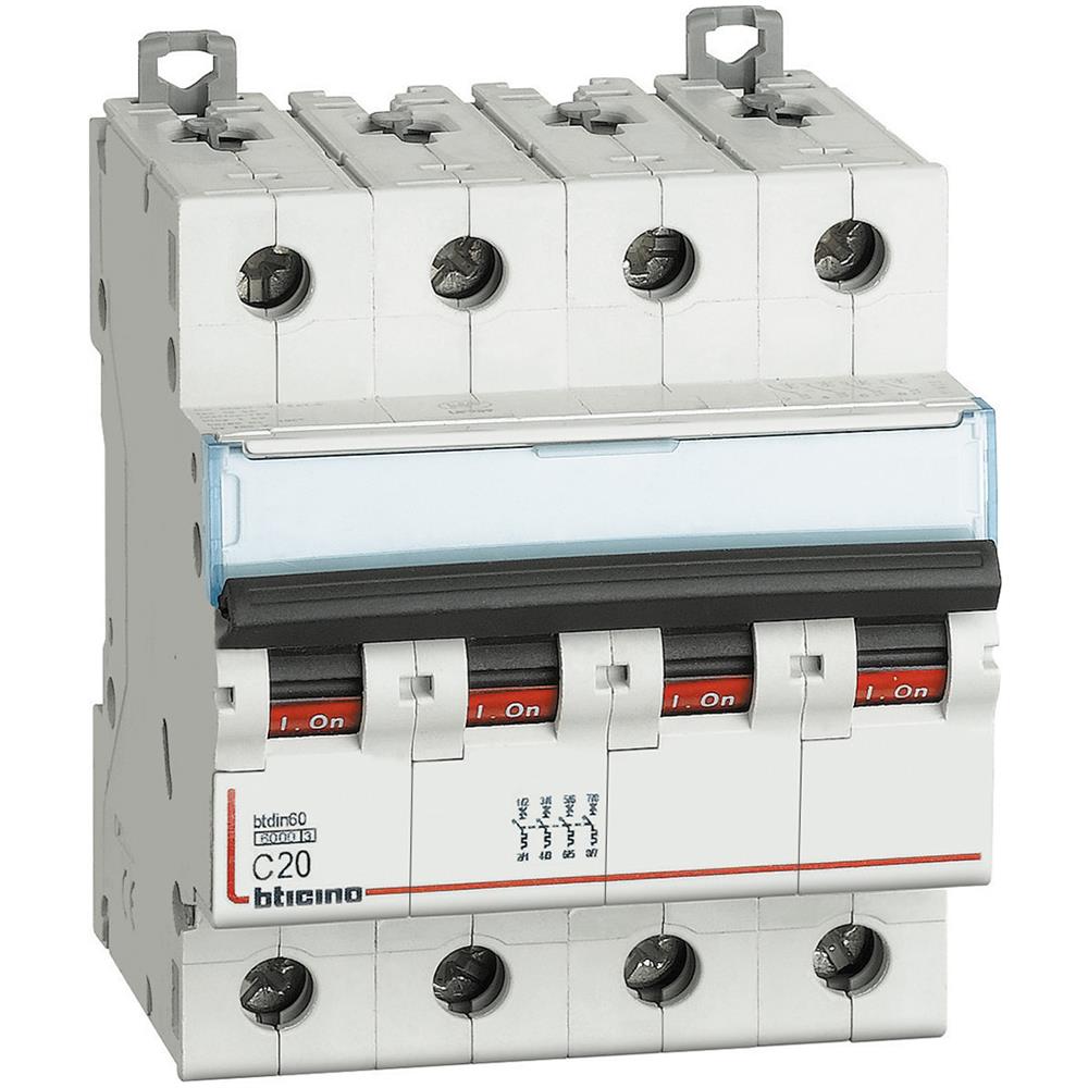 Fn84c20 - Btdin60 - Interruttore Magnetotermico 4p Curva C 20a 6ka - Foto 2
