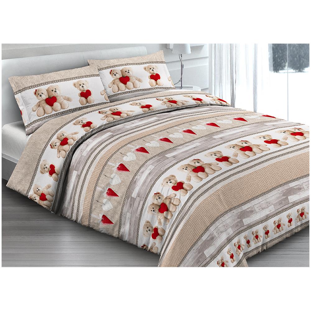 Copripiumino In 100% Cotone In Fantasia Sweet Orsetto Matrimoniale Sweet Orsetto - Foto 1