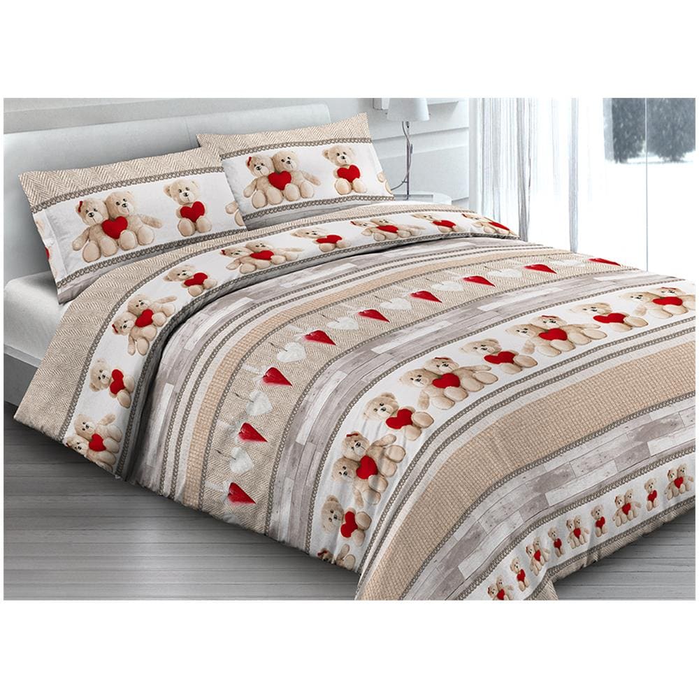 Copripiumino In 100% Cotone In Fantasia Sweet Orsetto Matrimoniale Sweet Orsetto - Foto 2