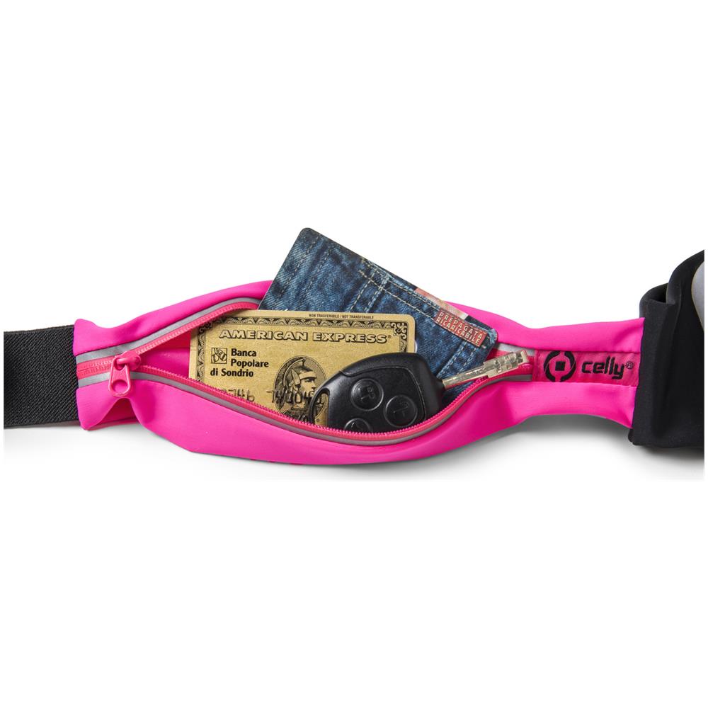 Runbelt Duo Custodia a Cintura Elastica per Smartphone 6.2" Taglia XXL Colore Nero / Rosa - Foto 2