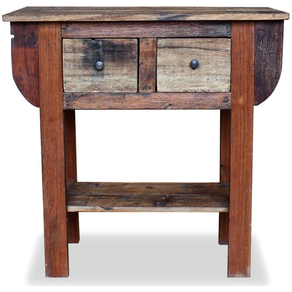 Consolle In Legno Massello Di Recupero 80x35x80 Cm - Foto 2