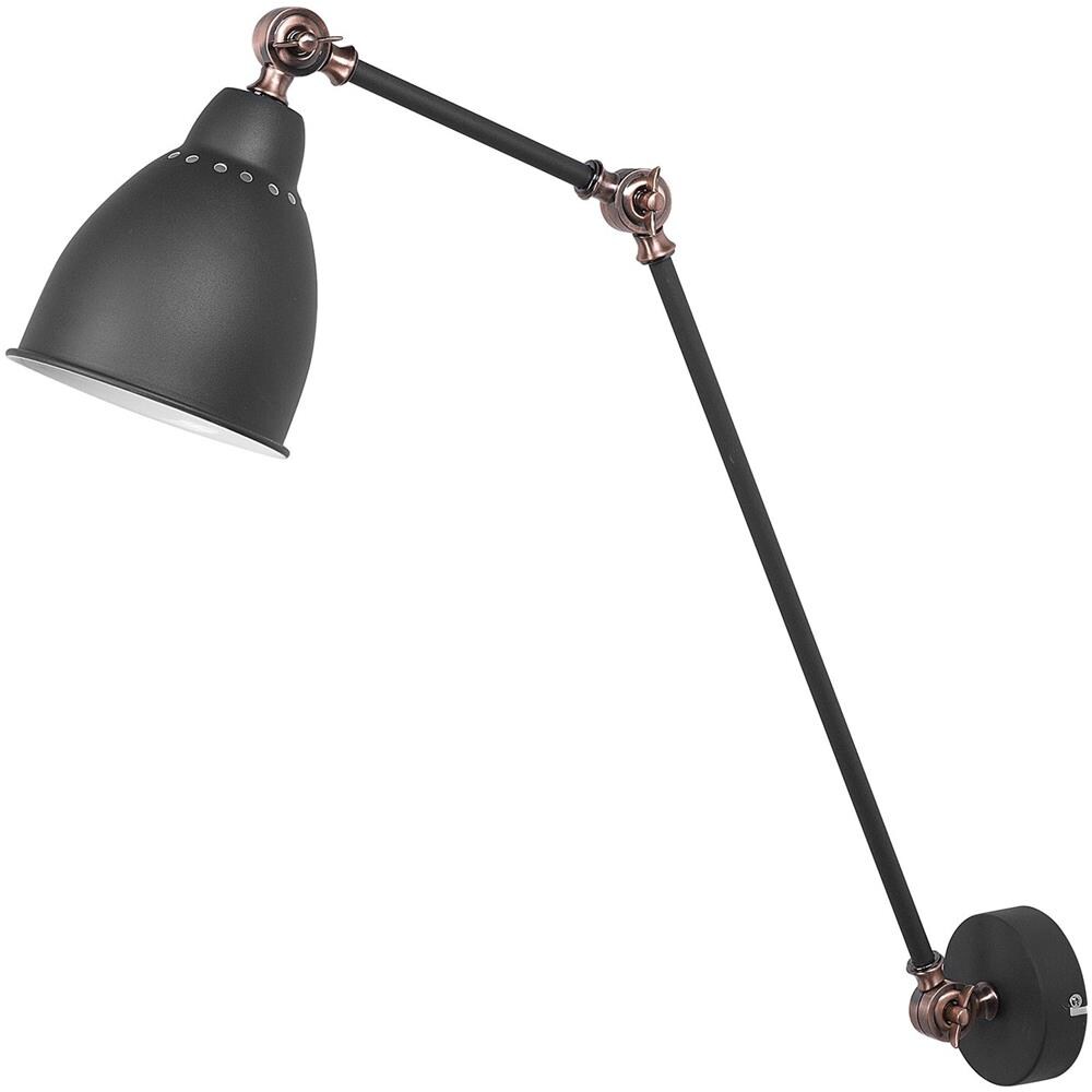 Lampada Da Muro In Metallo Color Nero-rame Mississippi L - Foto 1