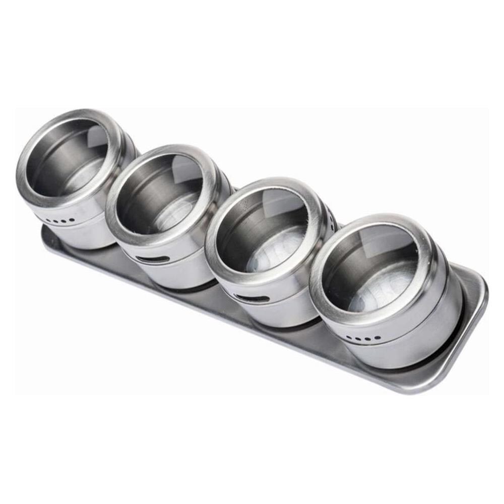 Set 4 Barattolini Portaspezie Con Barra Magnetica, L 27,5 Cm - Foto 2