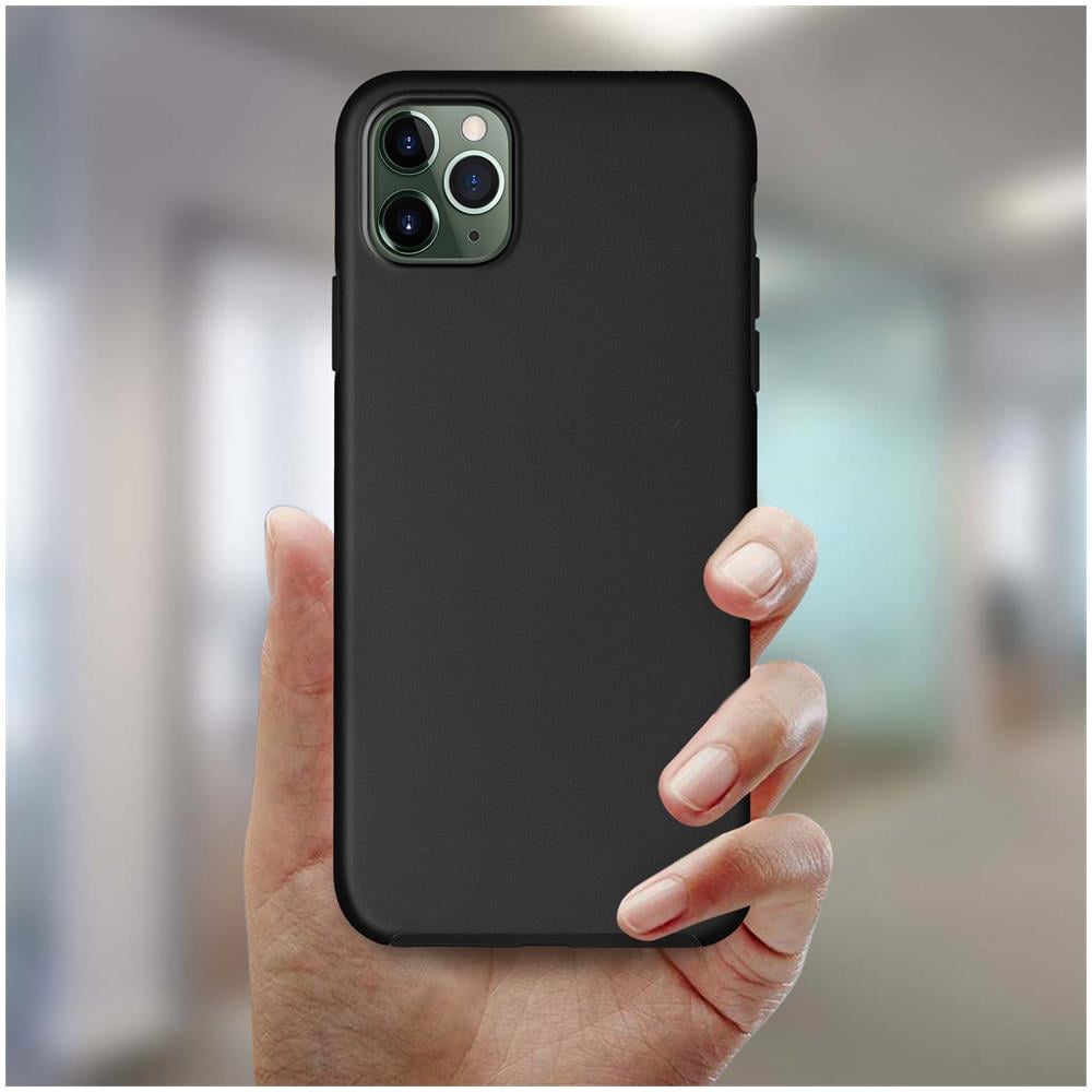 Cover Apple Iphone 11 Pro Max Silicone Fronte Retro Nero - Foto 2