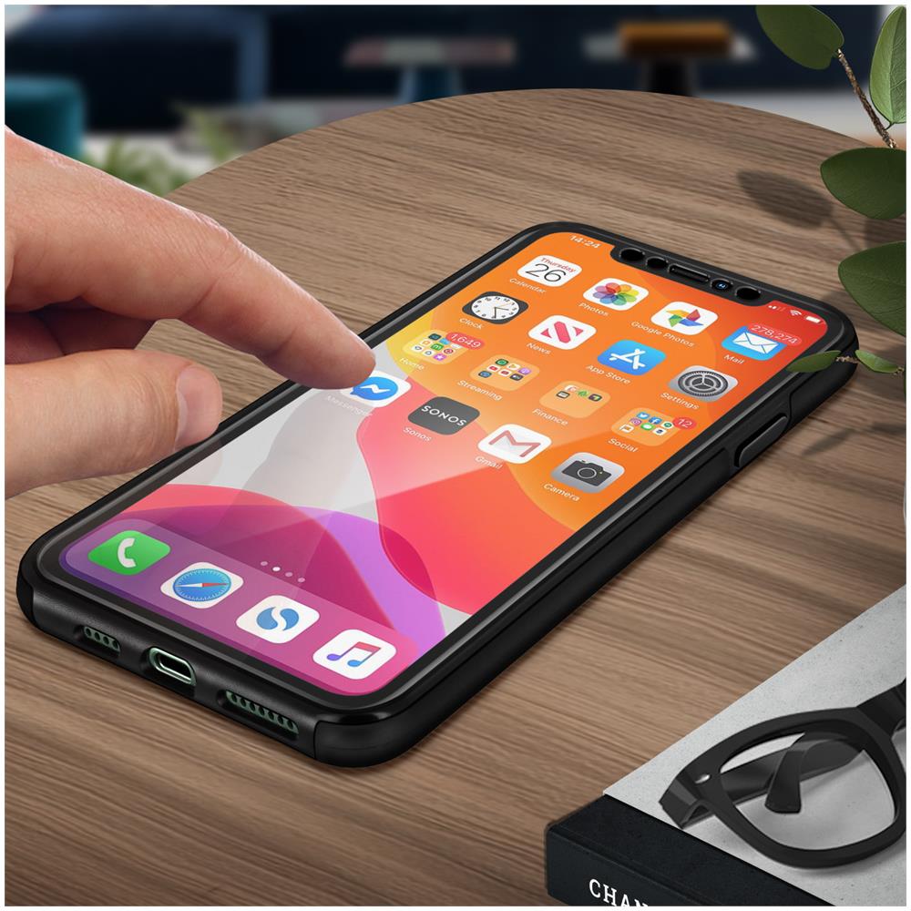 Cover Apple Iphone 11 Pro Max Silicone Fronte Retro Nero - Foto 5