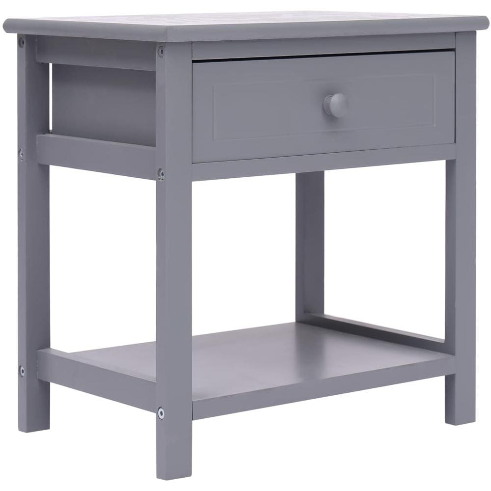 Comodini 2pz Grigi 40x29x42 Cm In Legno Di Paulonia - Foto 2