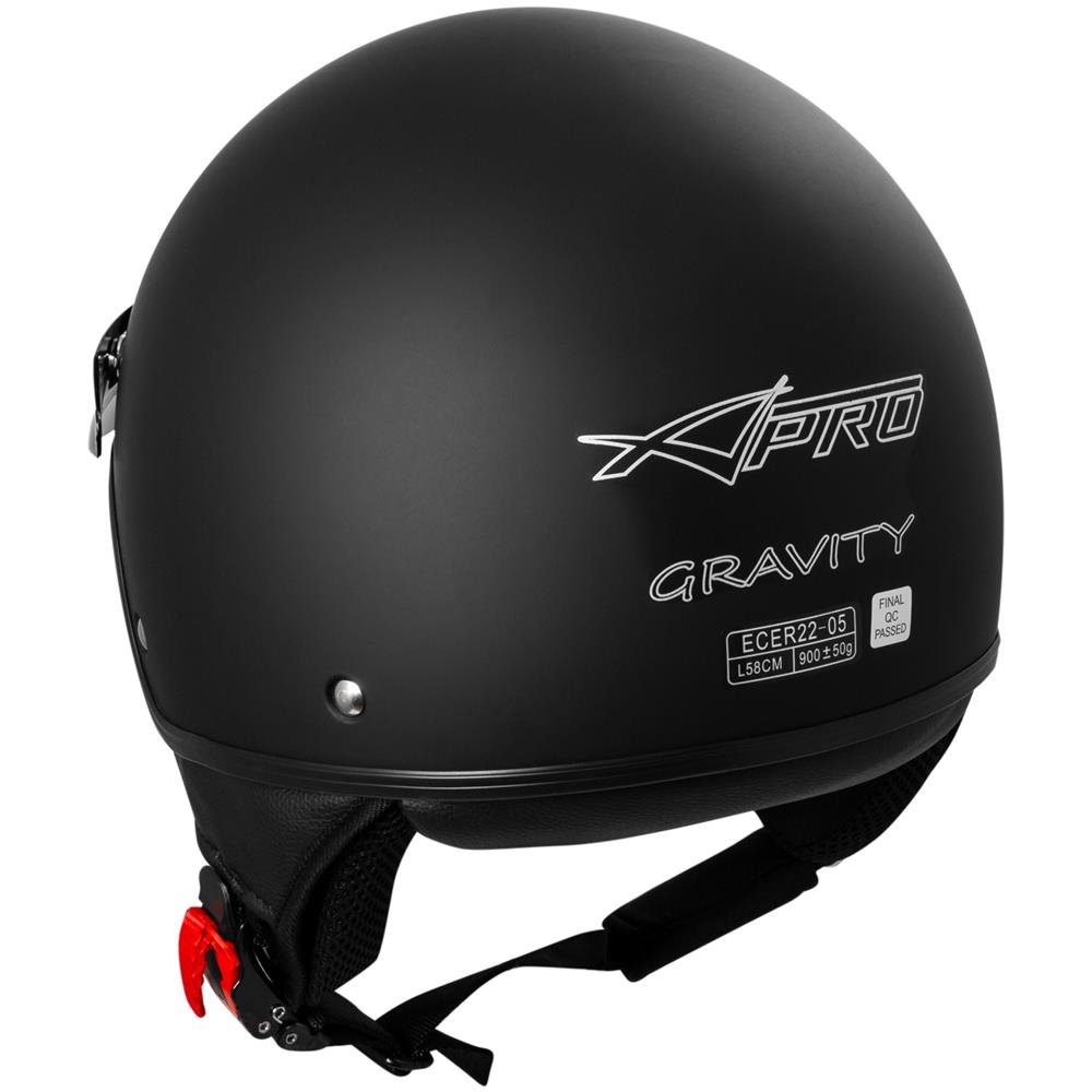 Casco Demi Jet Scooter Moto Omologato Ece 22 05 Frontino Sonicmoto Nero Opaco S - Foto 2