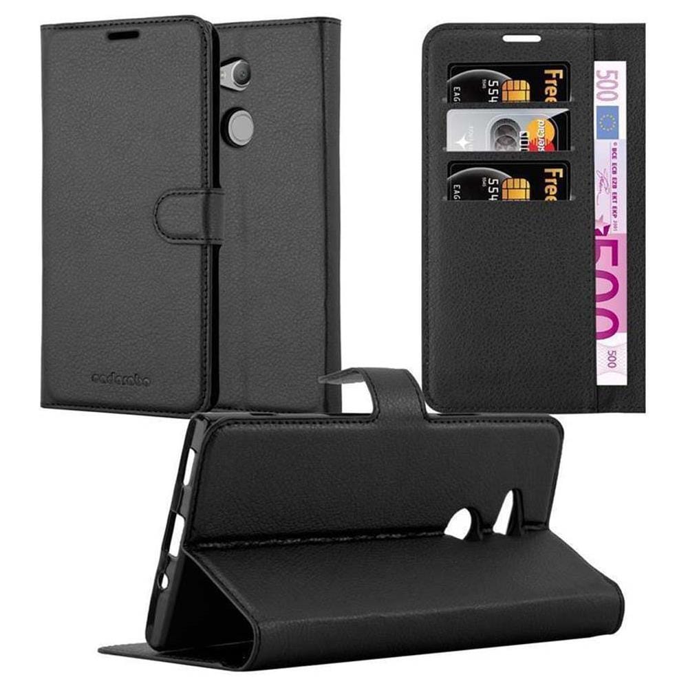 Custodia Compatibile Con Sony Xperia Xa2 Ultra In Nero Carbone - Coperchio Protettiva Con Chiusura Magnetica, Funzione Stand E Tasca Per Le Carte - Foto 1