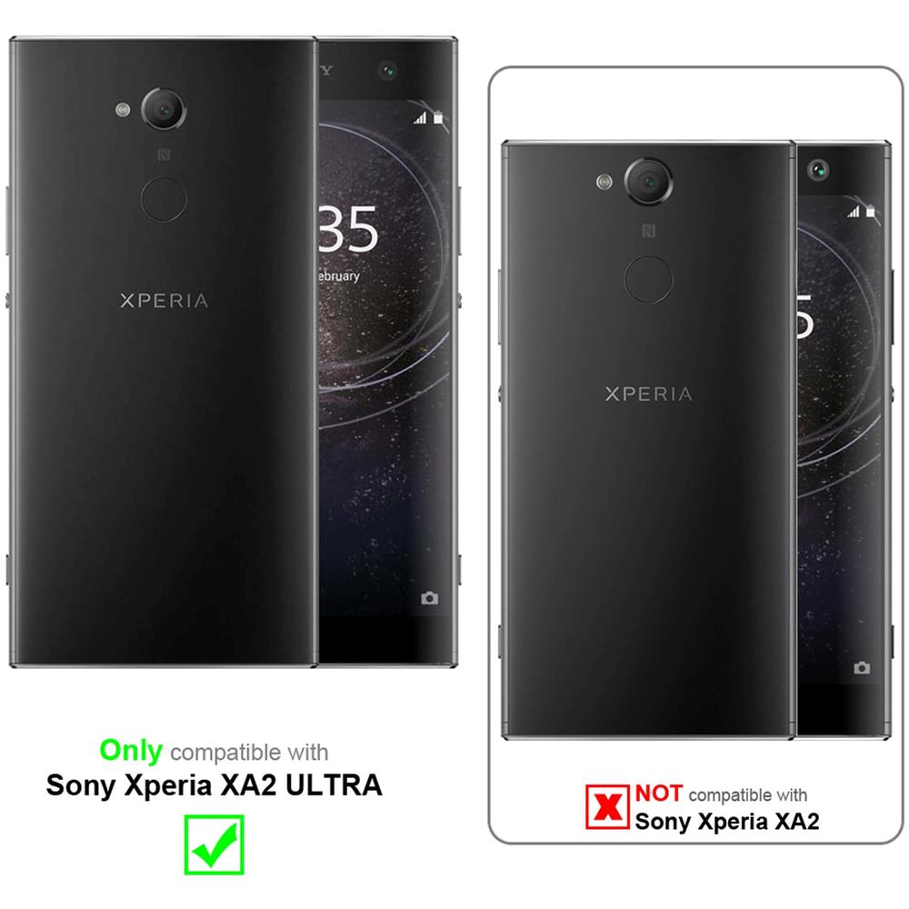 Custodia Compatibile Con Sony Xperia Xa2 Ultra In Nero Carbone - Coperchio Protettiva Con Chiusura Magnetica, Funzione Stand E Tasca Per Le Carte - Foto 2