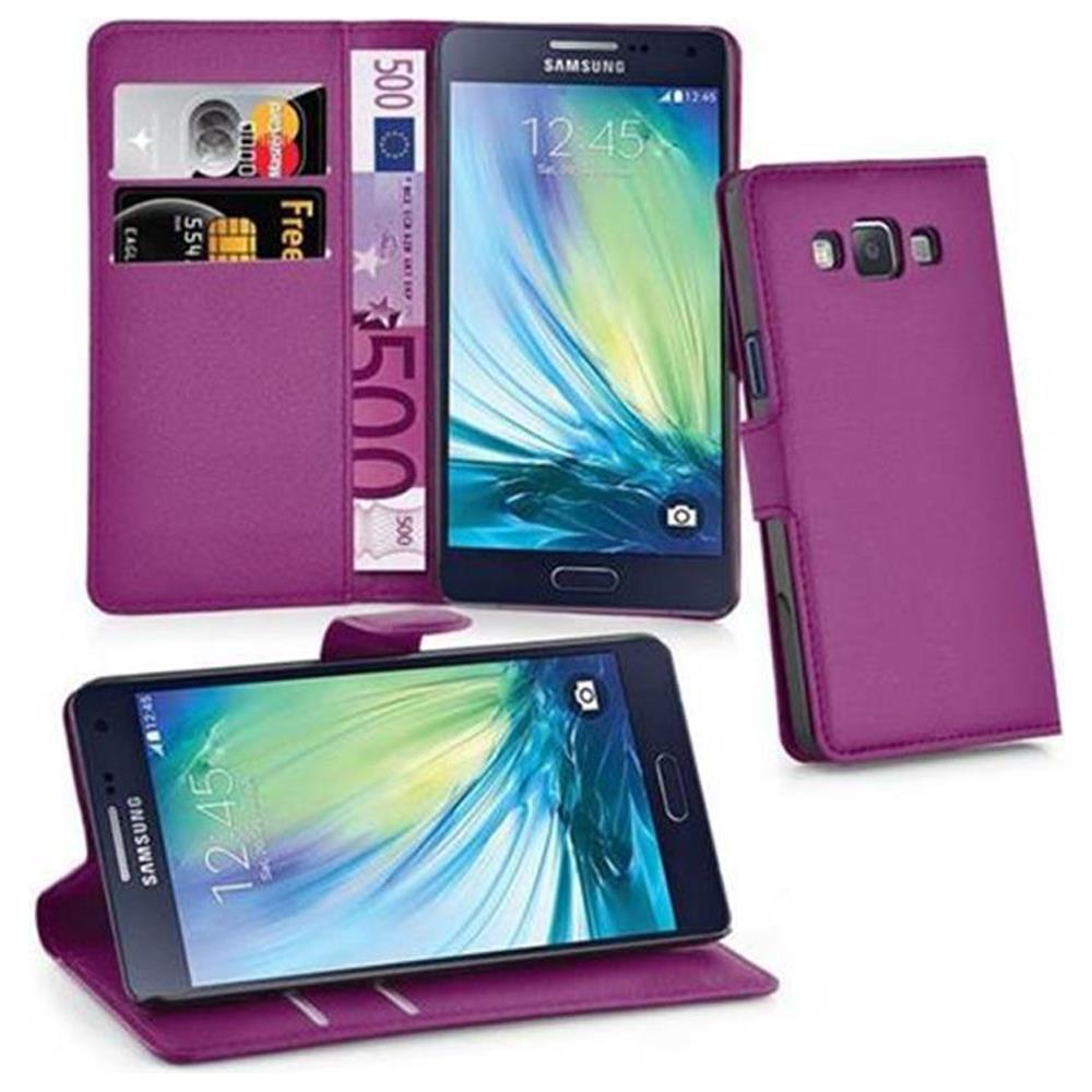Custodia Compatibile Con Samsung Galaxy A3 2015 In Violetta Ametista - Coperchio Protettiva Con Chiusura Magnetica, Funzione Stand E Tasca Per Le Carte - Foto 1