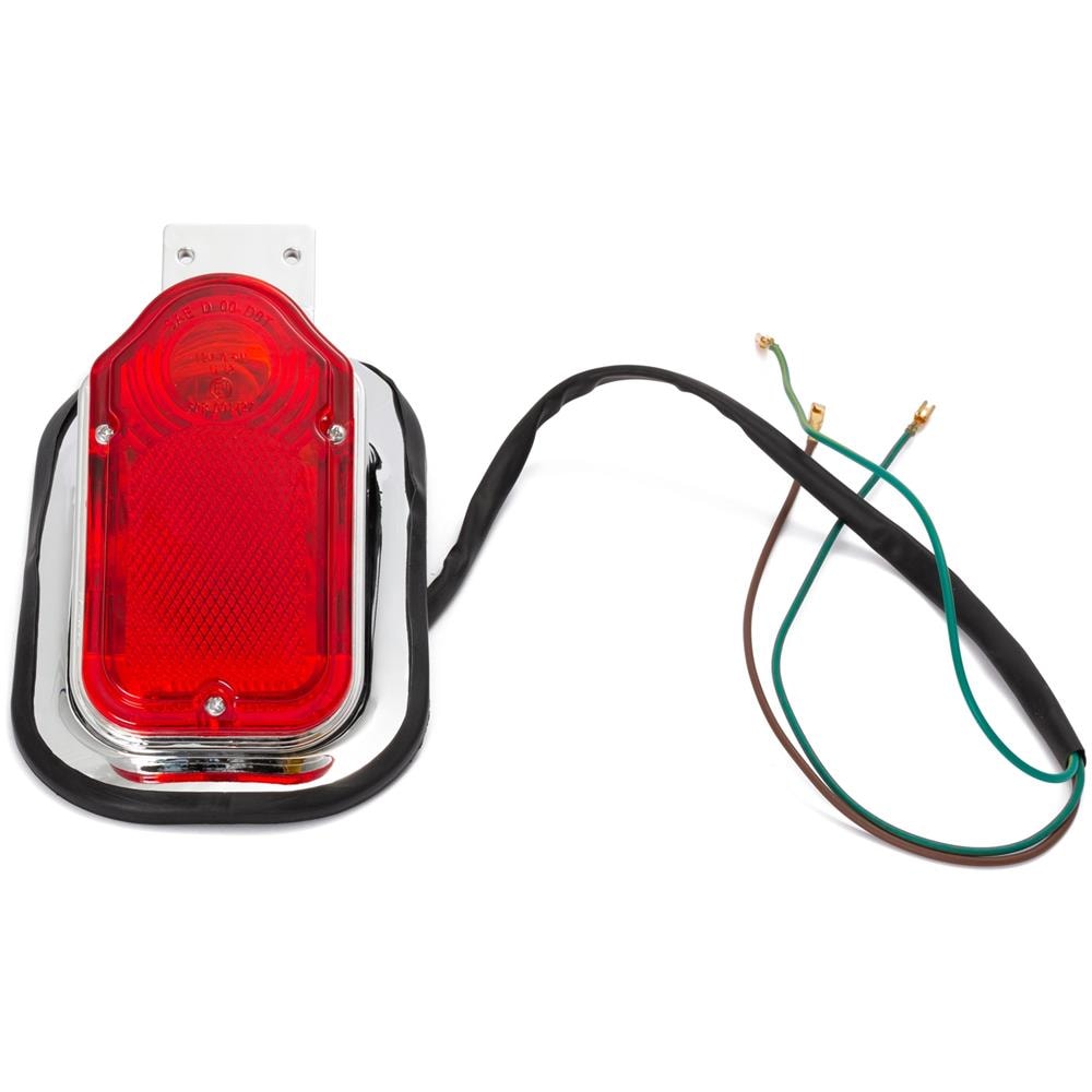 Fanale Rosso Posteriore Universale Portatarga Moto Scooter Cromato - Foto 1