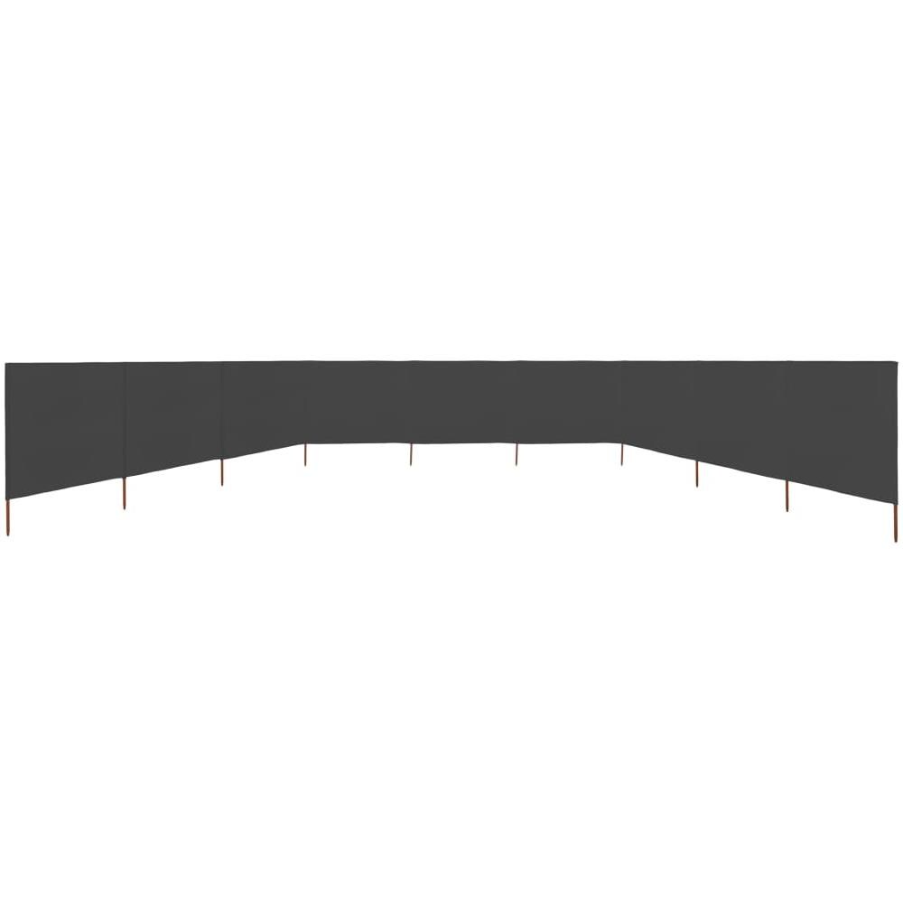 Paravento a 9 Pannelli in Tessuto 1200x80 cm Antracite - Foto 2