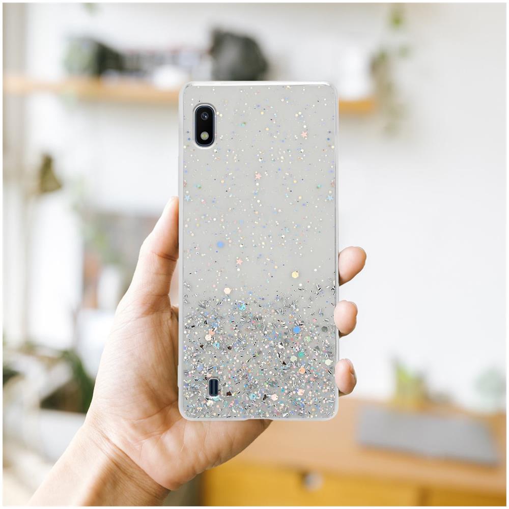 Custodia Compatibile Con Samsung Galaxy A10 / M10 In Trasparente Con Glitter - Coperchio Protettivo In Silicone Tpu Flessibile Con Glitter Scintillanti - Foto 8