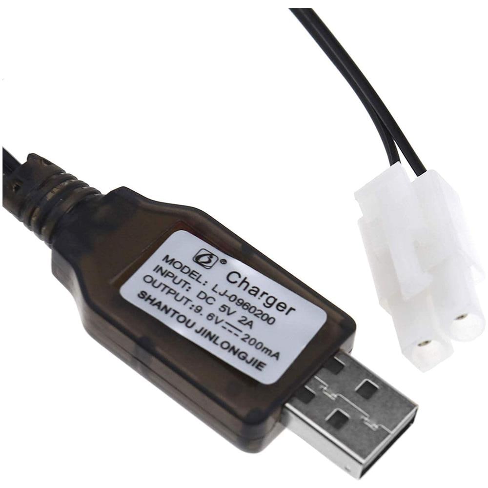 1 Pezzo 9,6 V Ni-mh Ni-cd Batteria Ricaricabile 200 Ma Alimentazione Usb Caricatore Dc 5 V Adattatore Caricatore Connettore Con Presa L6.2-2p Per Telecomando Rc Auto Barca Serbatoio - Foto 3
