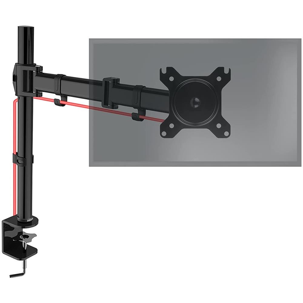 Dm251x3 Supporto Da Scrivania Monitor 13” - 27” Staffa Supporto Monitor / Schermo Con Due Braccia Estensorie E Morsetto Tavolo Vesa Max 100 X 100mm Struttura In Acciaio Portata 8kg - Foto 1