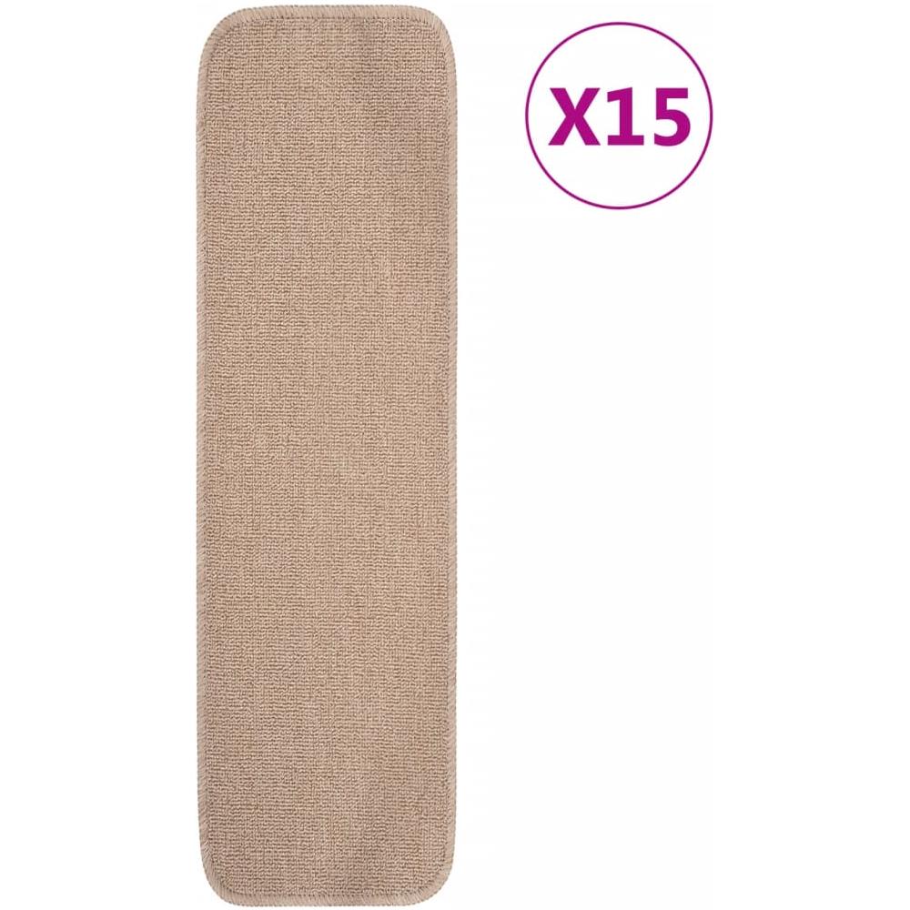 Tappetini Scale Antiscivolo 15 Pz 75x20 Cm Beige Rettangolari - Foto 1