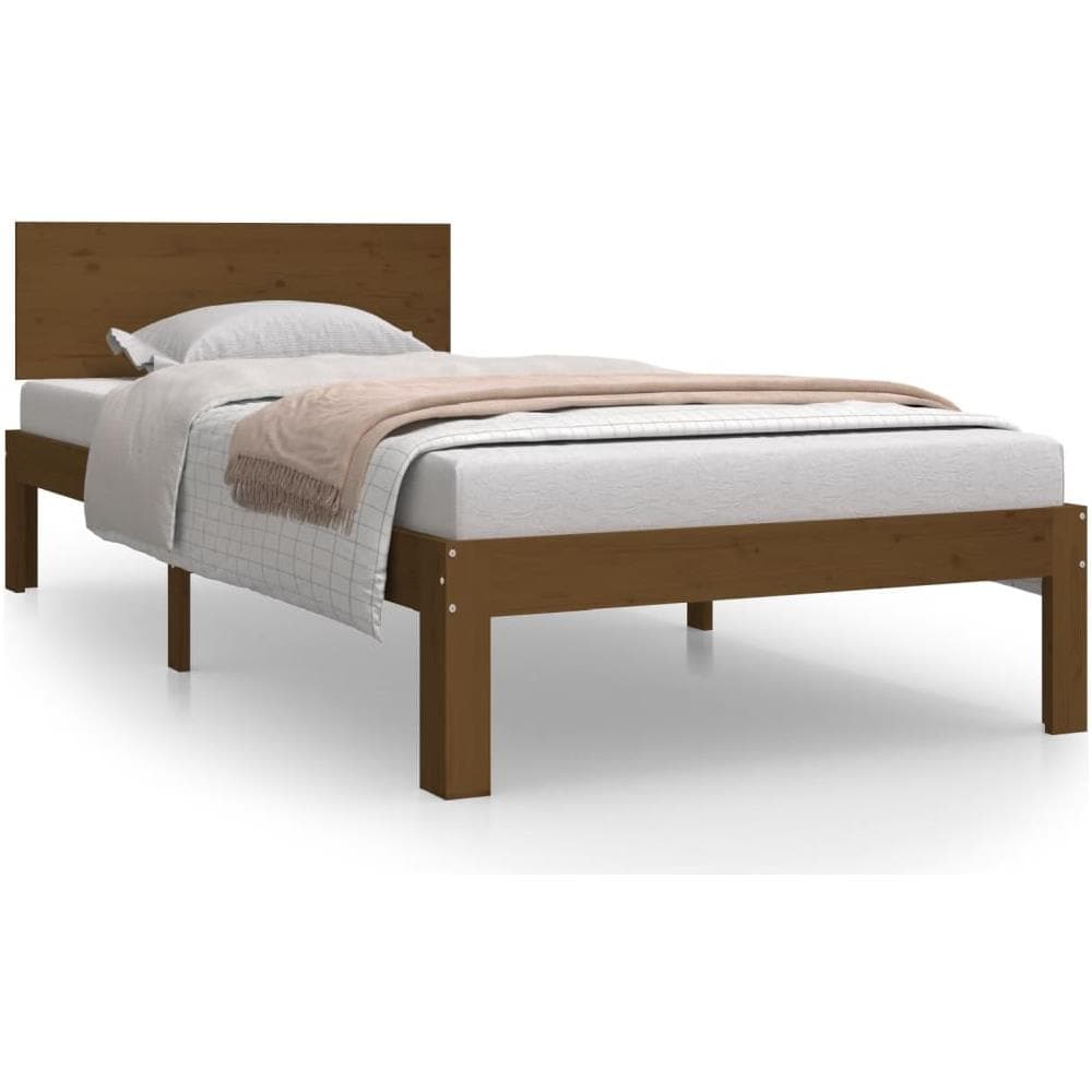 Giroletto Marrone Miele In Legno Massello Di Pino 90x200 Cm - Foto 2