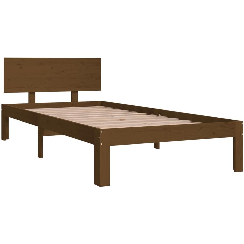 Giroletto Marrone Miele In Legno Massello Di Pino 90x200 Cm - Foto 3