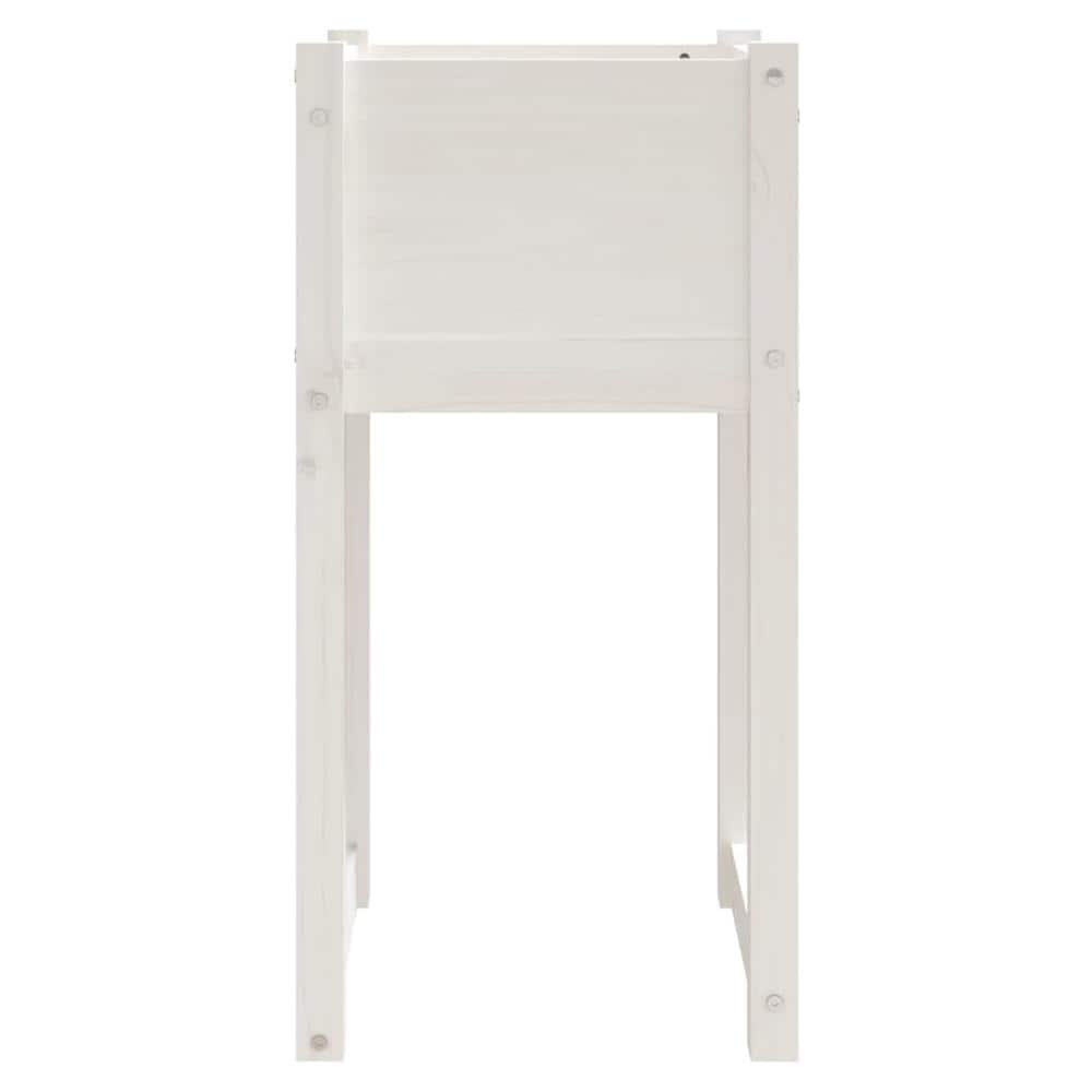Fioriera Bianca 40x40x81 cm in Legno Massello di Pino - Foto 2