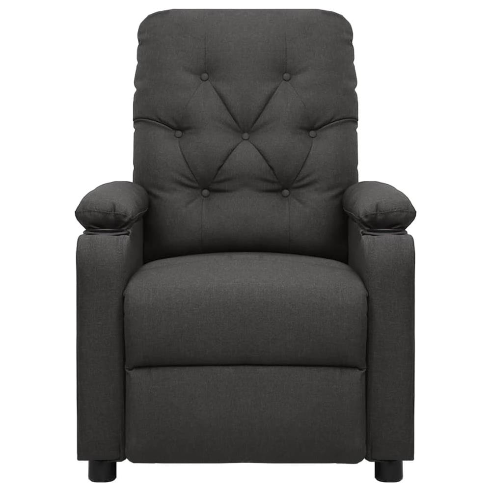 Poltrona Elettrica Reclinabile Grigio Scuro In Tessuto - Foto 6