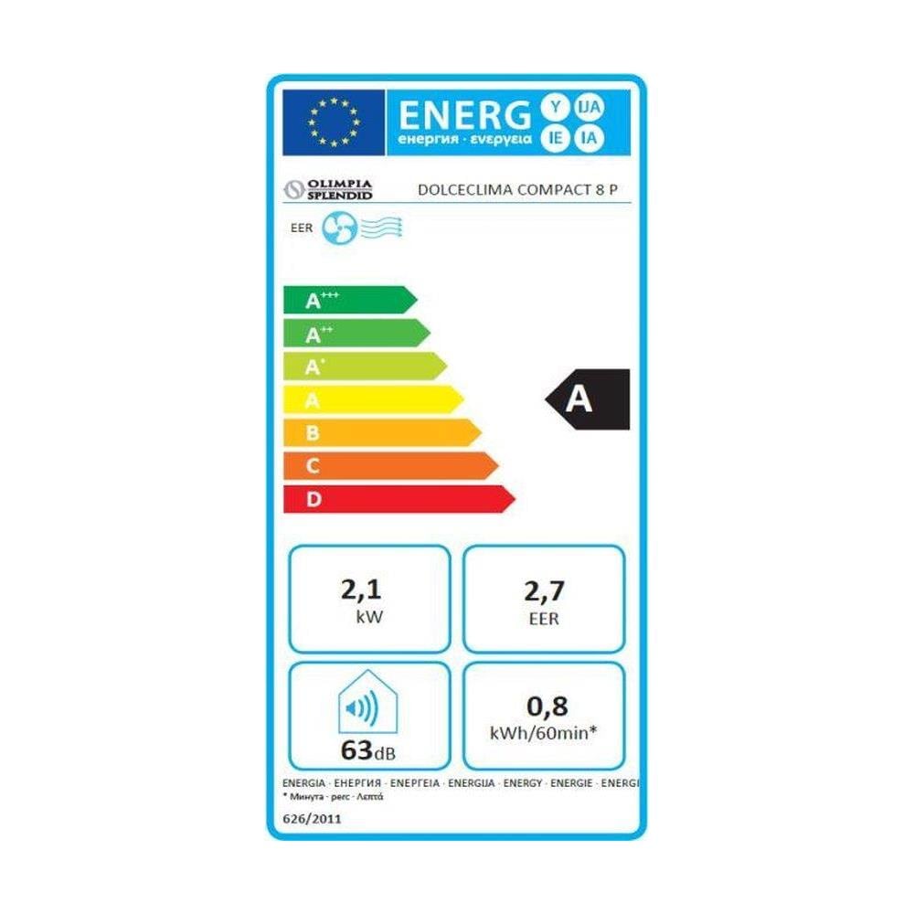 Condizionatore Portatile TZAZC2 Capacità Raffreddamento 7000 BTU /h Deumidificante Timer 24 Ore Potenza 2100 W Colore Bianco - Foto 2
