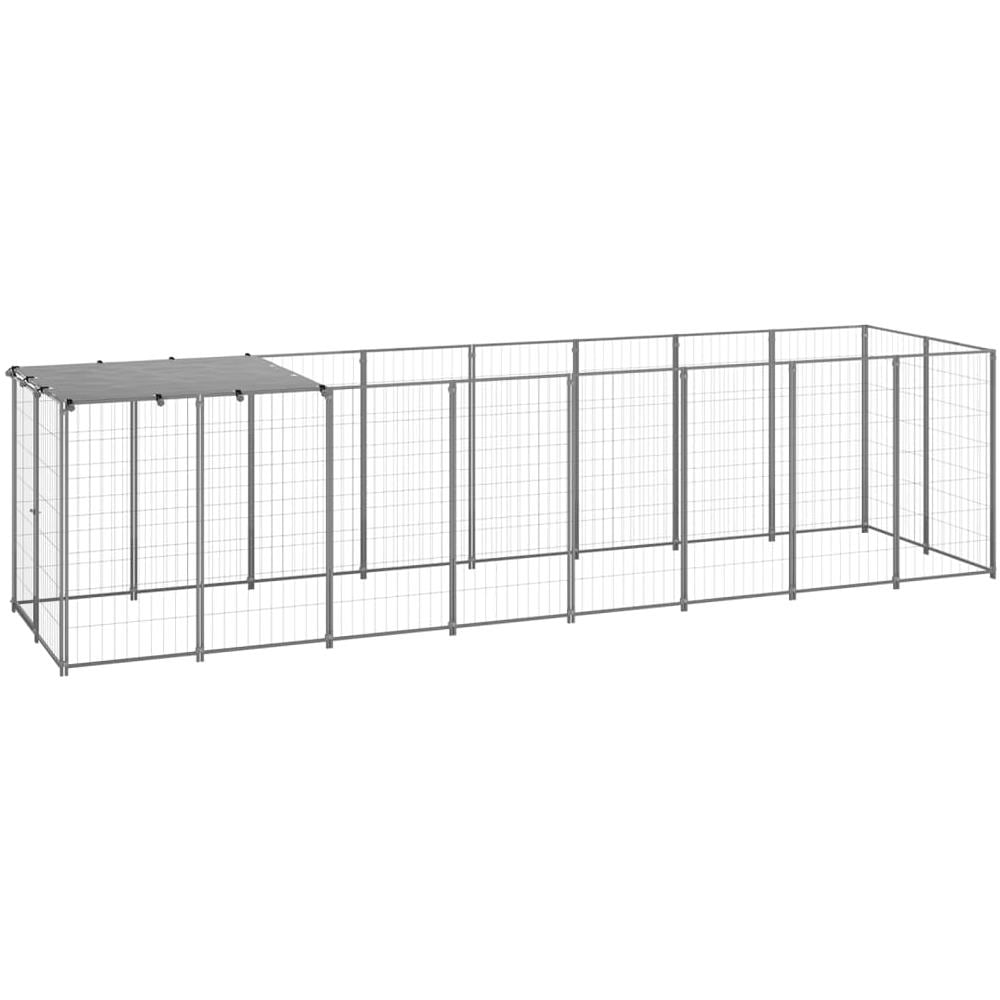 Gabbia Per Cani Argento 4,84 M In Acciaio - Foto 1