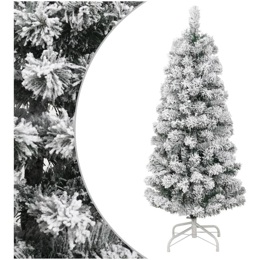Albero Natale Artificiale Incernierato Con Neve Fioccata 120 Cm - Foto 1