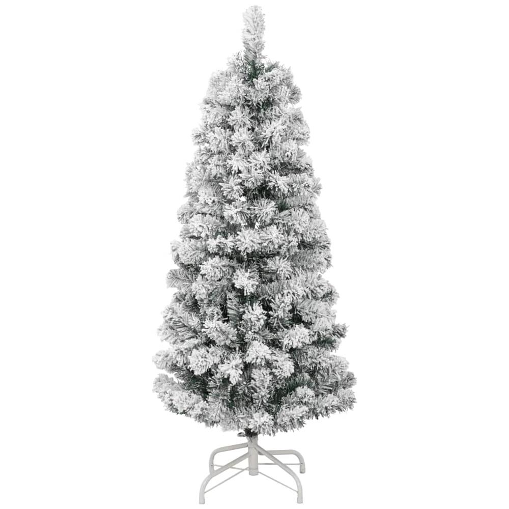 Albero Natale Artificiale Incernierato Con Neve Fioccata 120 Cm - Foto 2