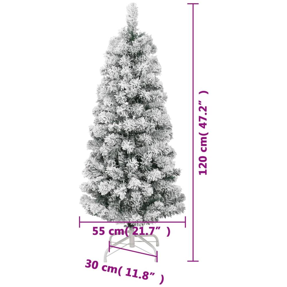 Albero Natale Artificiale Incernierato Con Neve Fioccata 120 Cm - Foto 8