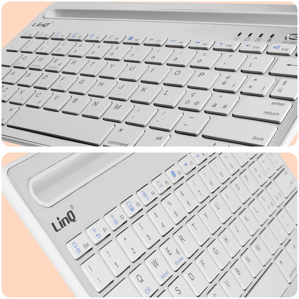 Tastiera Wireless Qwerty Bianca Linq, Compatibile Con Ios / Android / Windows - Foto 5
