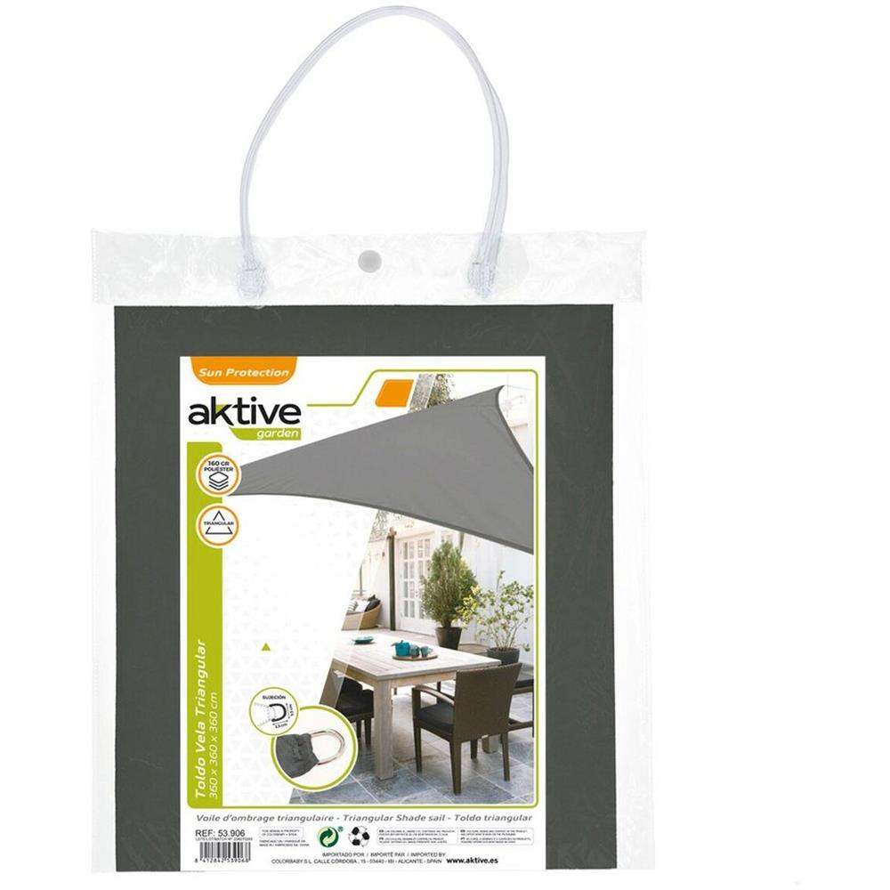 Tenda Aktive Triangolare 360 X 0,5 X 360 Cm Grigio Poliestere (6 Unità) - Foto 4