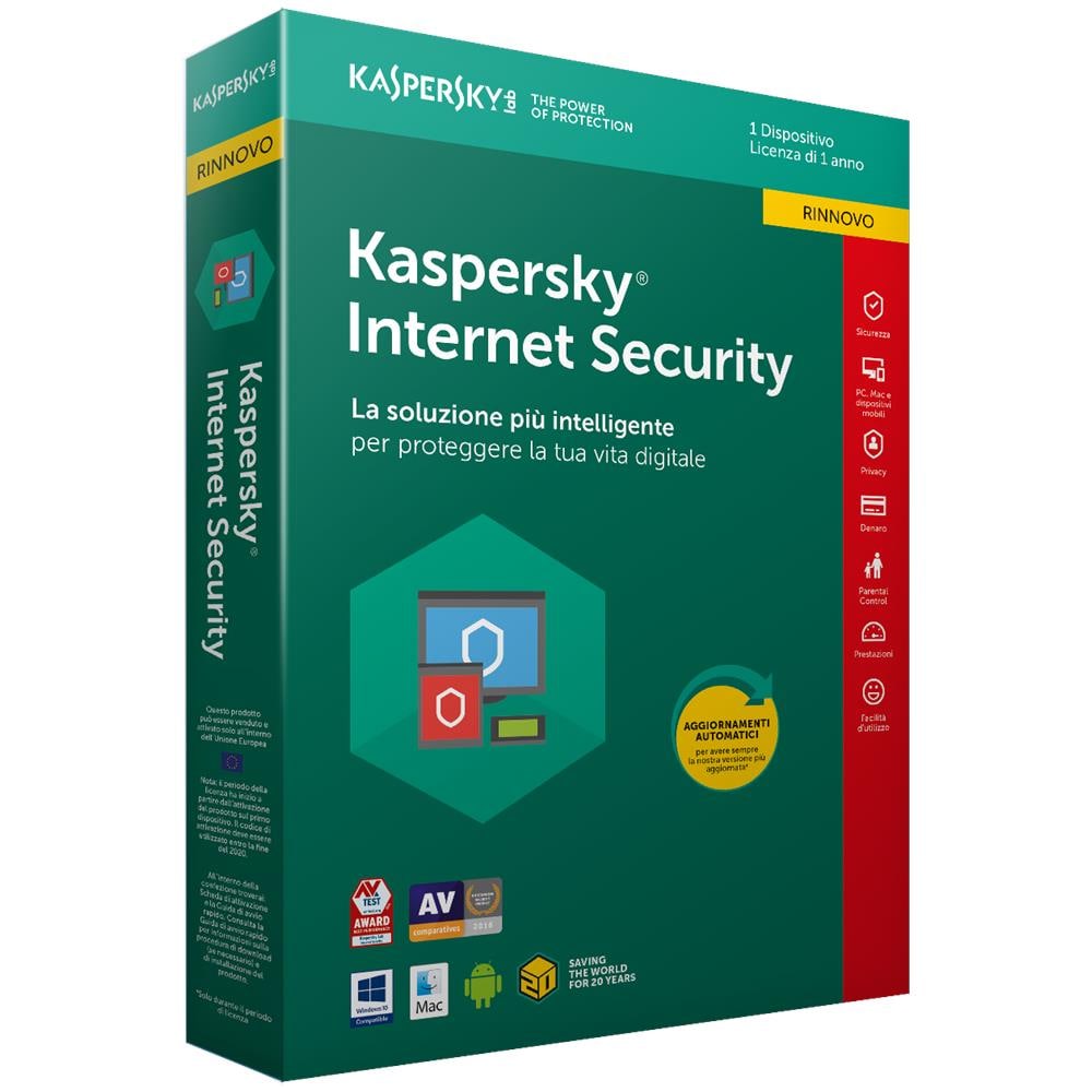 Internet Security 2018 Licenza per 1 Dispositivo per 1 Anno Versione Rinnovo (Italiano)  - Foto 1