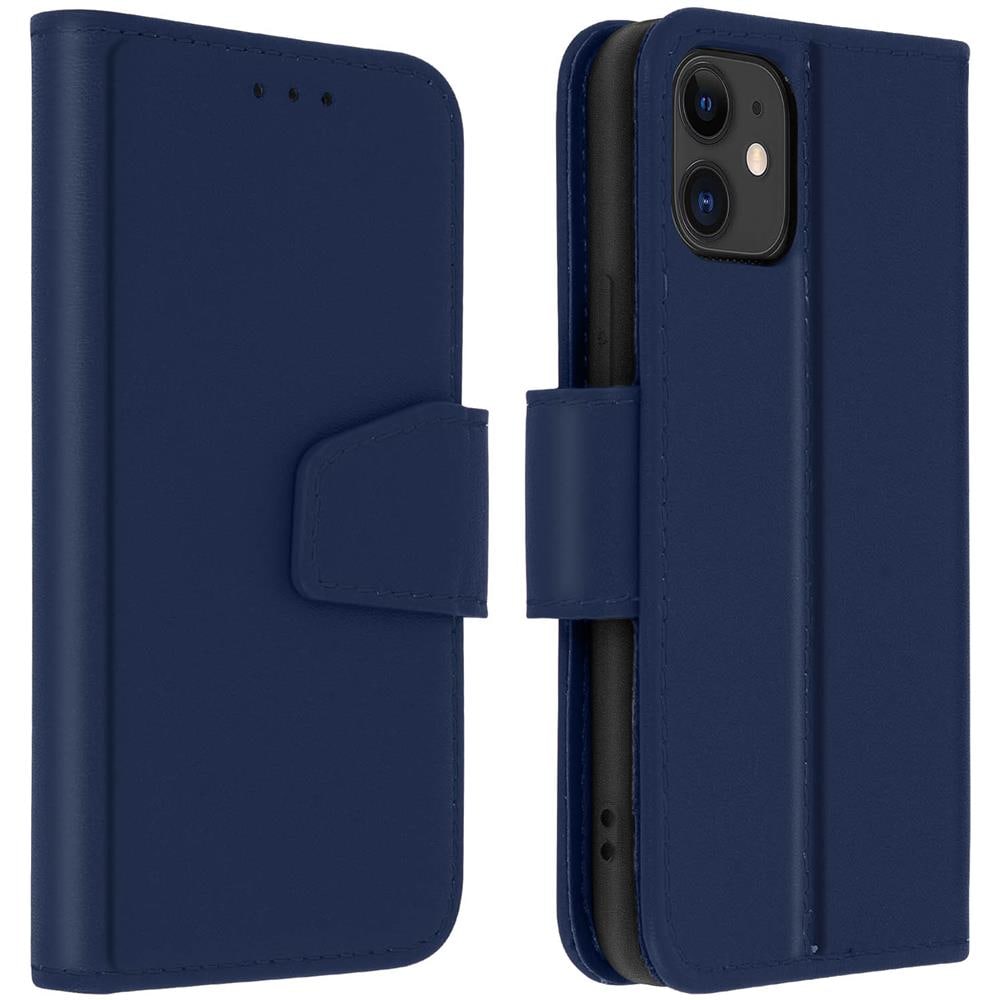 Custodia Iphone 11 Porta Carte In Pelle Funzione Stand Premium Blu - Foto 1