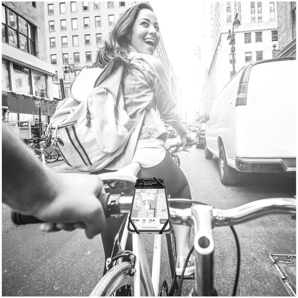 Swipe Bike Supporto Passivo Telefono Cellulare / smartphone Grigio - Foto 2