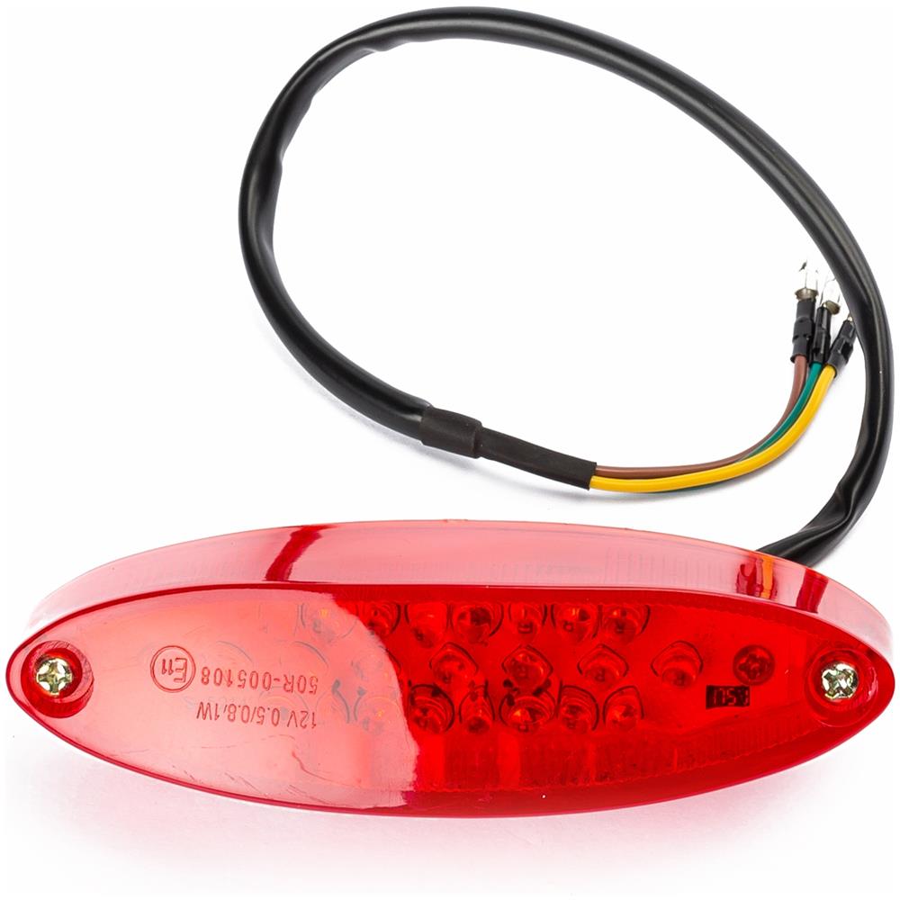 Fanale Posteriore Faro Freno Moto Omologato Universale Luce Led 12v Rosso - Foto 1