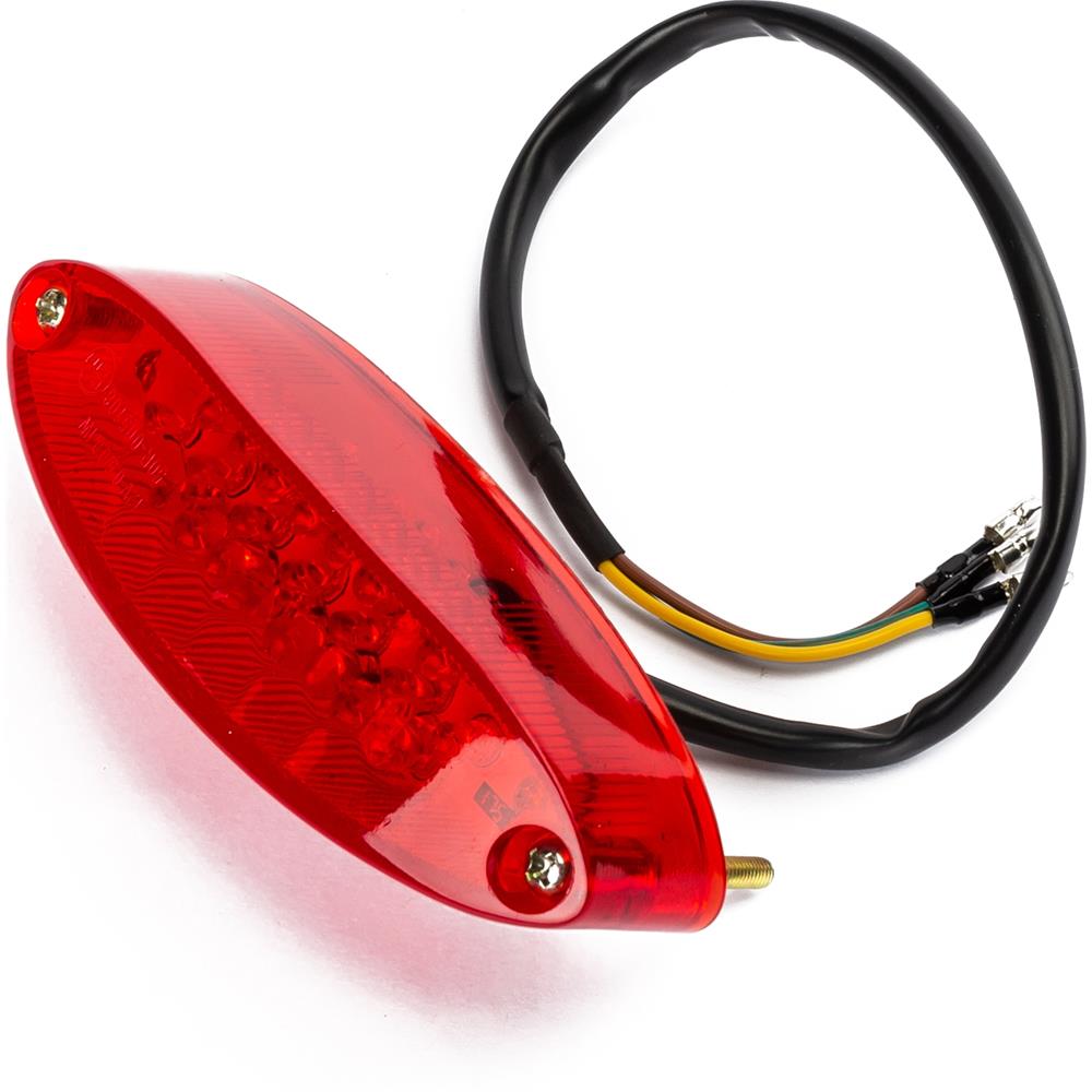 Fanale Posteriore Faro Freno Moto Omologato Universale Luce Led 12v Rosso - Foto 3