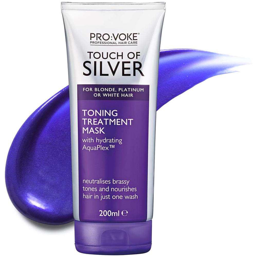 Pro Vok Touch Of Treatment Argento Tonificante Maschera 200ml Viola Conditioner Per Blonde Platino Bianco O Grigio Dei Capelli Viola Shampoo Alternativa Di Bandire Brassy Tones - Foto 2