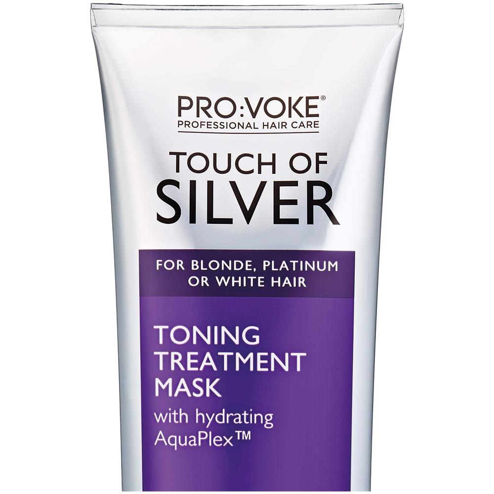 Pro Vok Touch Of Treatment Argento Tonificante Maschera 200ml Viola Conditioner Per Blonde Platino Bianco O Grigio Dei Capelli Viola Shampoo Alternativa Di Bandire Brassy Tones - Foto 3