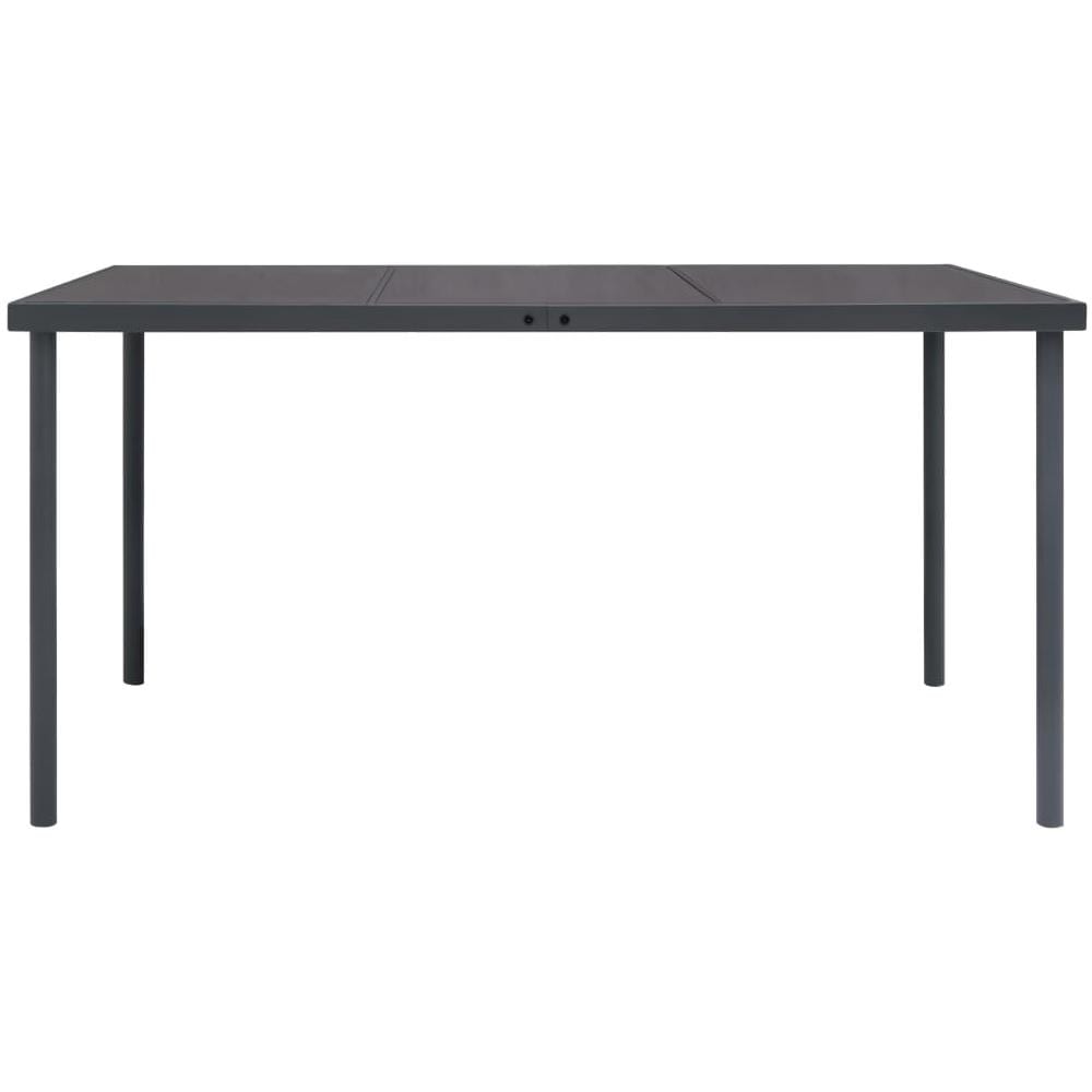 Tavolo Da Pranzo Per Esterni Antracite 150x90x74 Cm In Acciaio - Foto 2