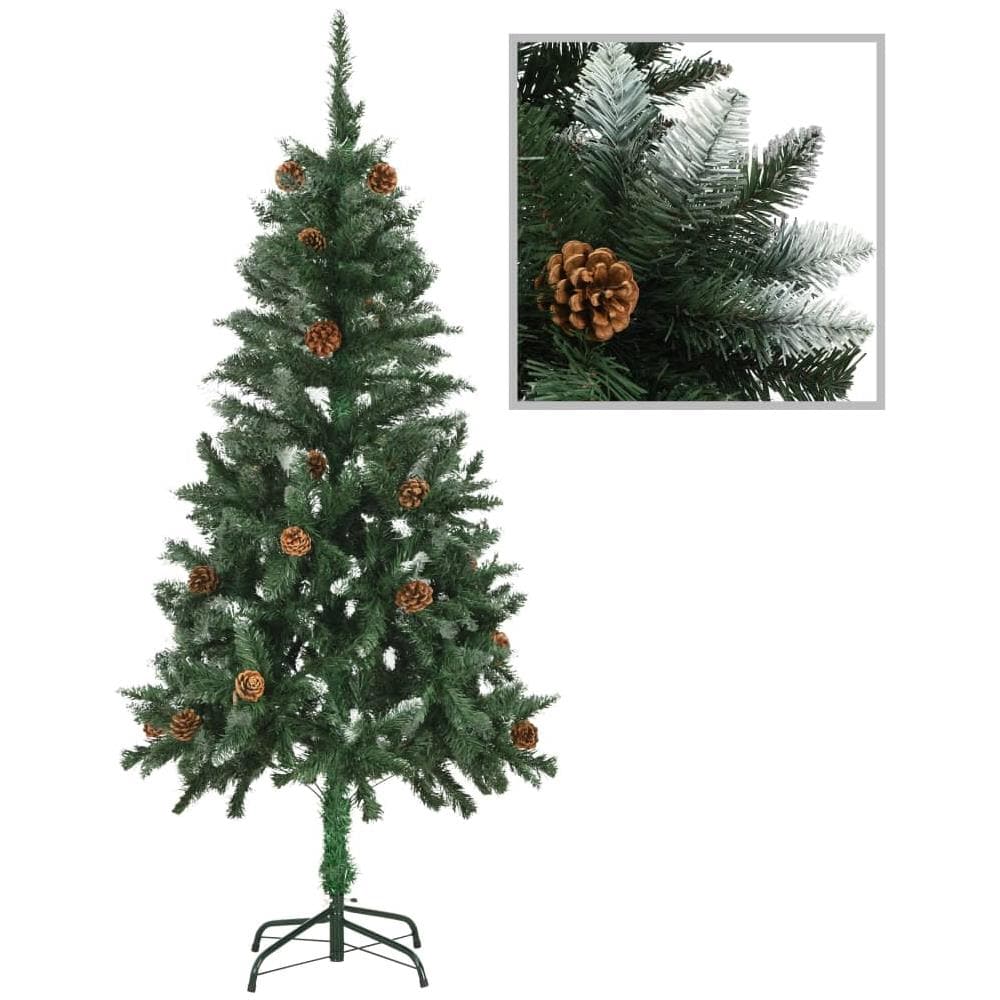 Set Albero Natale Artificiale con LED Palline e Pigne 150 cm - Foto 2
