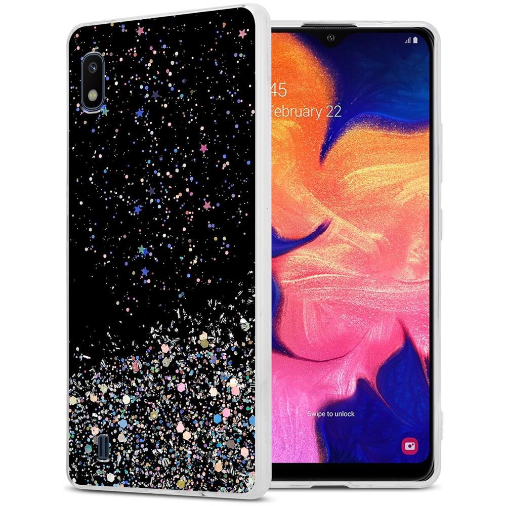 Custodia Compatibile Con Samsung Galaxy A10 / M10 In Nero Con Glitter - Coperchio Protettivo In Silicone Tpu Flessibile Con Glitter Scintillanti - Foto 1