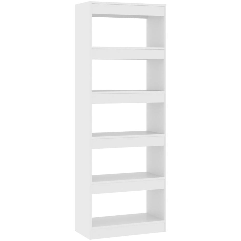 Libreria /Divisorio Bianco 60x30x166 cm in Truciolato - Foto 2
